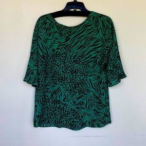 Cabi animal print blouse-never worn
